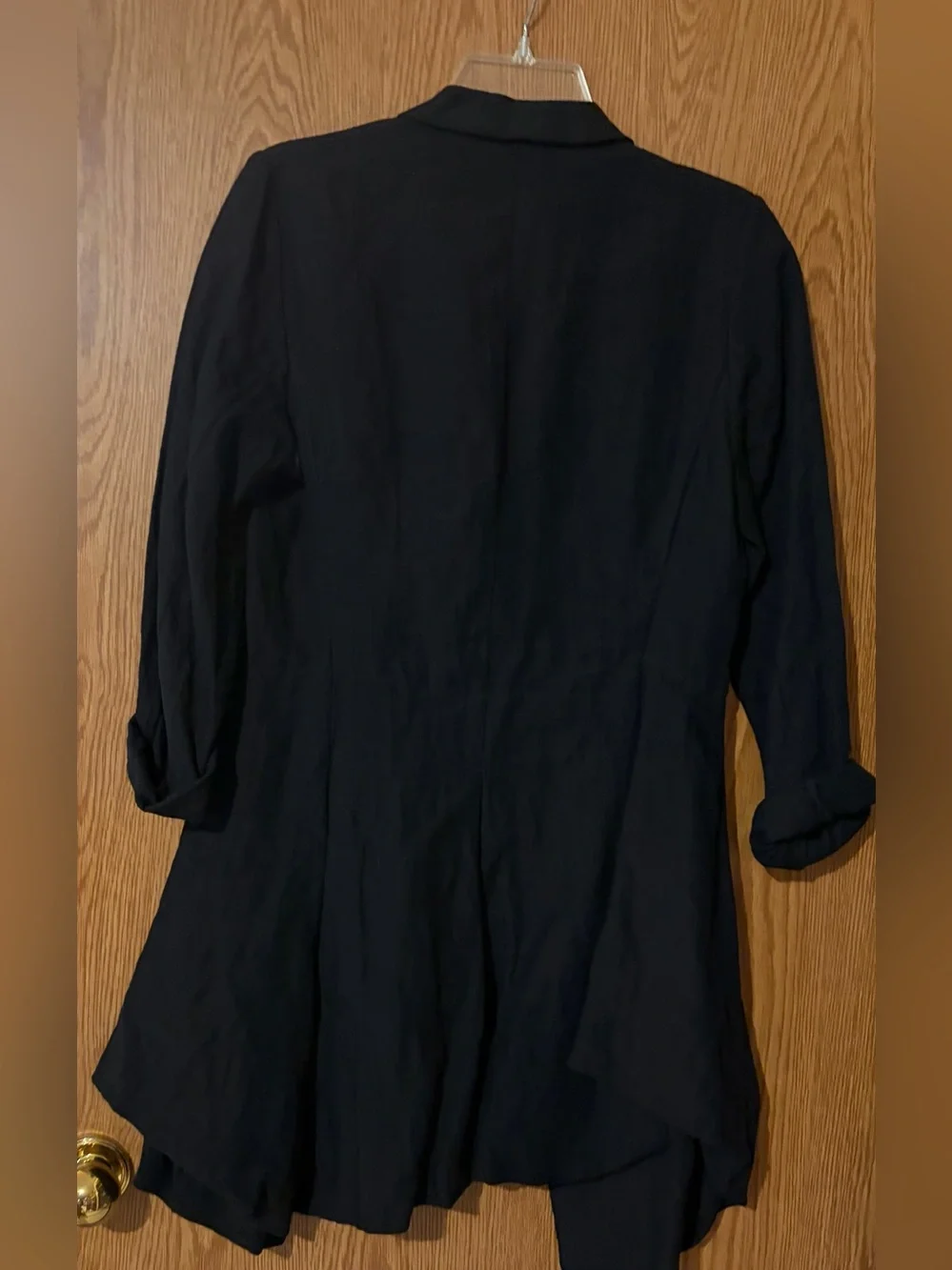 Lilith Black Lightweight Longline Blazer